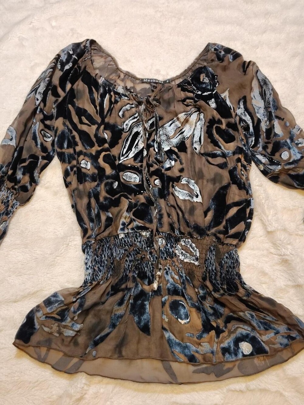 Mechant Velvet Peasant Top